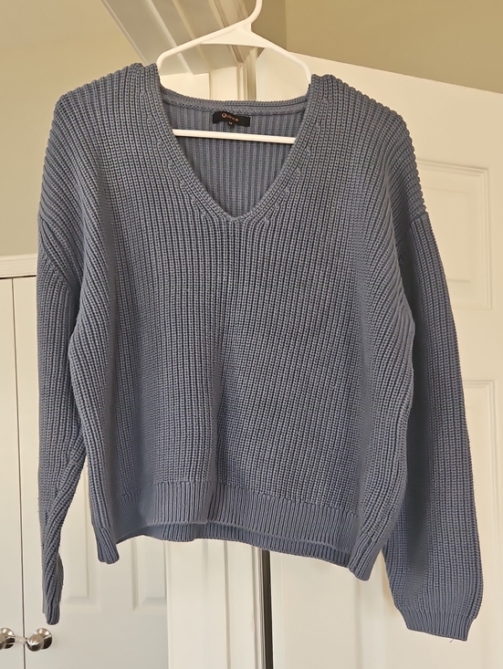Quince Sweaters - Quince Glacier Blue Fisherman Sweater